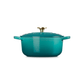 Le Creuset Signature Cast Iron Round Casserole 20cm Bleu Riviera
