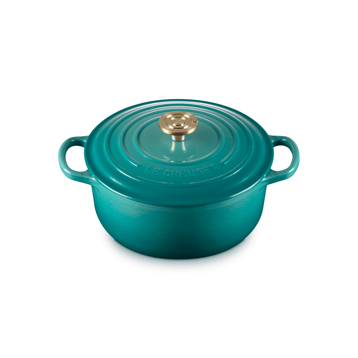 Le Creuset Signature Cast Iron Round Casserole 20cm Bleu Riviera