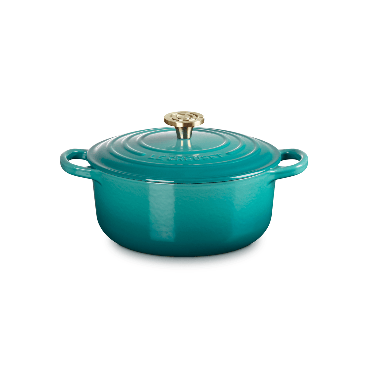 Le Creuset Signature Cast Iron Round Casserole 20cm Bleu Riviera