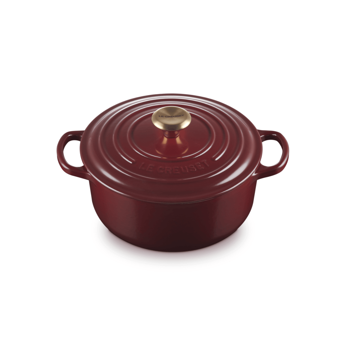 Le Creuset Signature Cast Iron Round Casserole 20cm Garnet