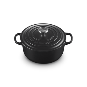 Le Creuset Signature Cast Iron Round Casserole 20cm Satin Black