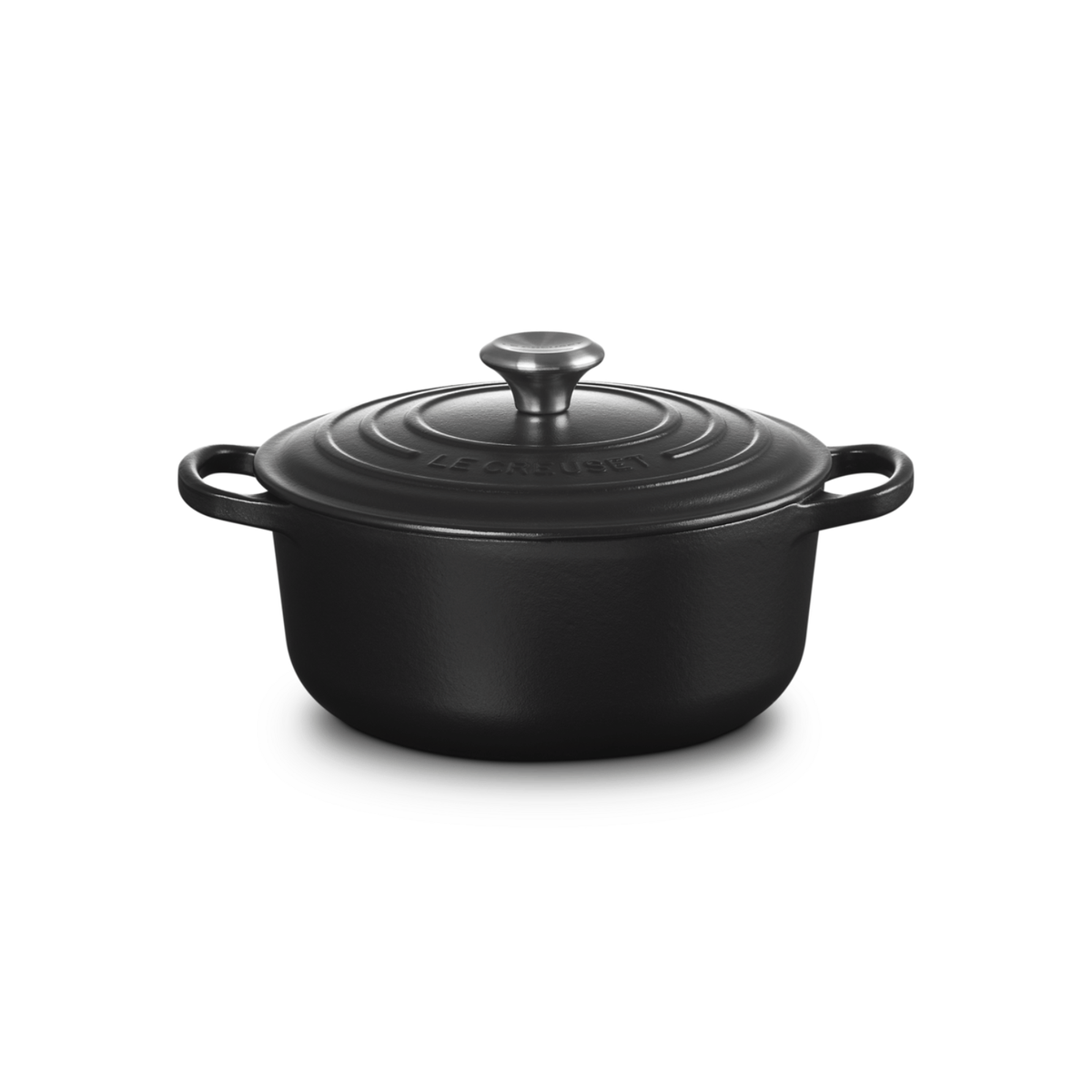 Le Creuset Signature Cast Iron Round Casserole 20cm Satin Black