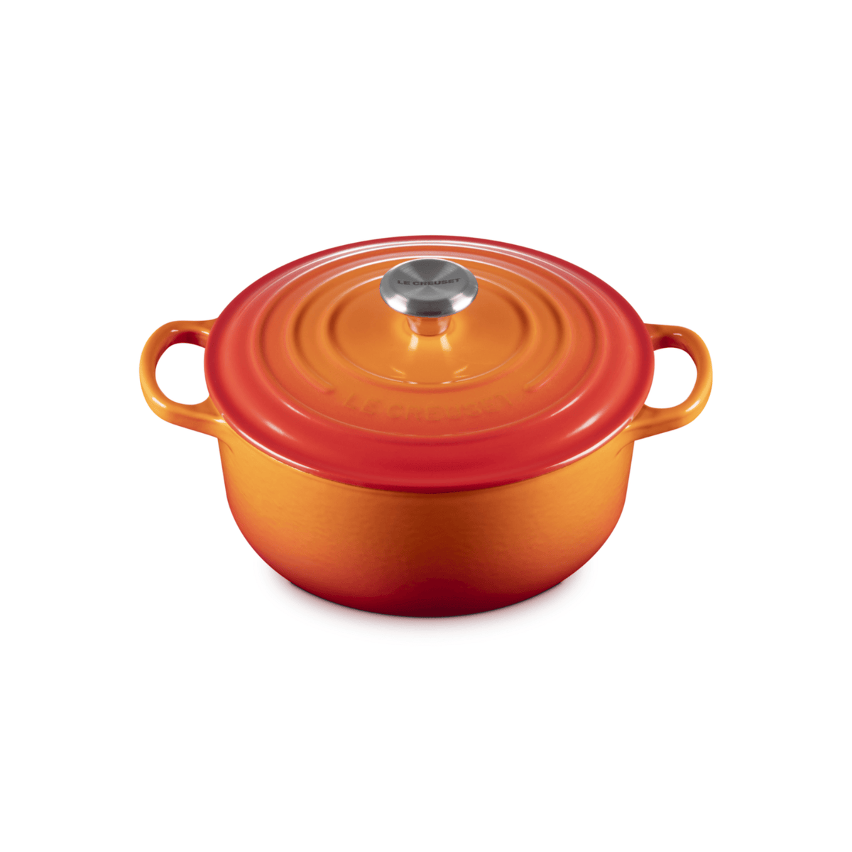 Le Creuset Signature Cast Iron Round Casserole 20cm Volcanic Flame