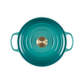 Le Creuset Signature Cast Iron Round Casserole 24cm Bleu Riviera