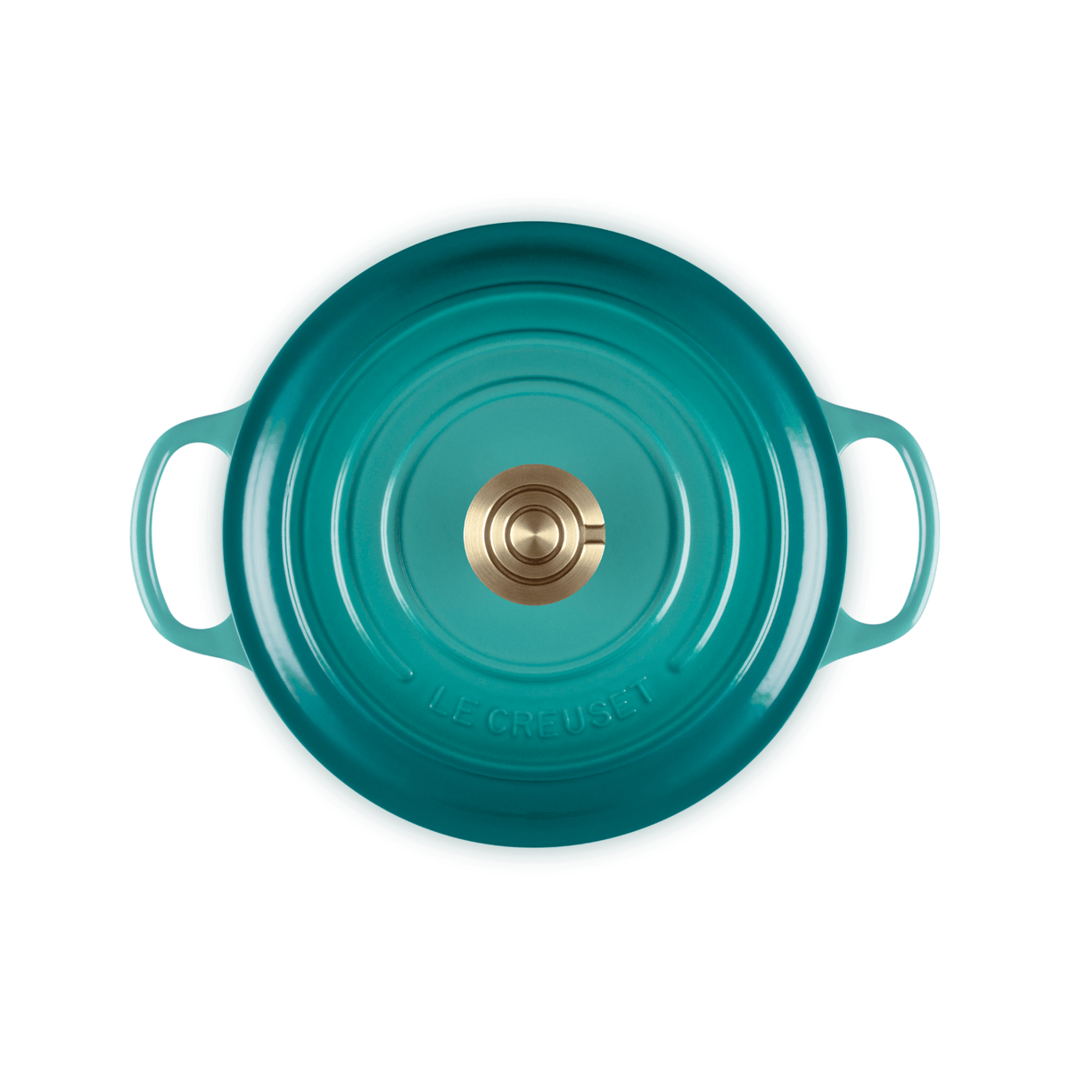 Le Creuset Signature Cast Iron Round Casserole 24cm Bleu Riviera