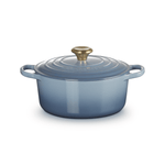 Le Creuset Signature Cast Iron Round Casserole 24cm Chambray