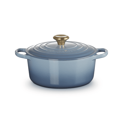 Le Creuset Signature Cast Iron Round Casserole 24cm Chambray