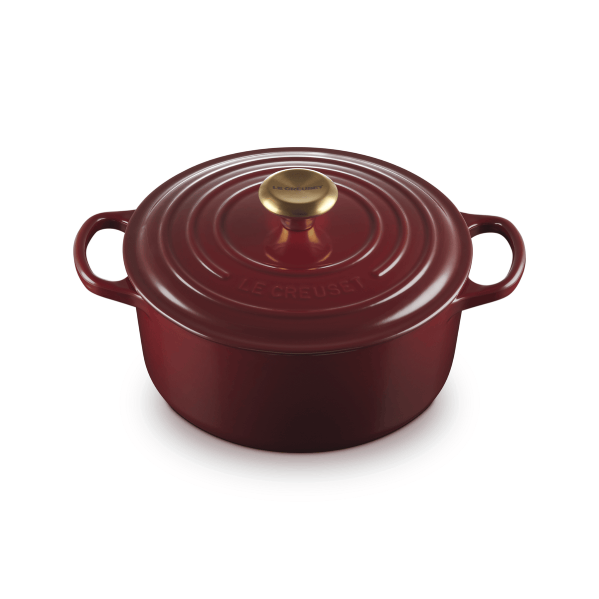 Le Creuset Signature Cast Iron Round Casserole 24cm Garnet