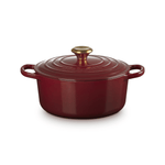 Le Creuset Signature Cast Iron Round Casserole 24cm Garnet
