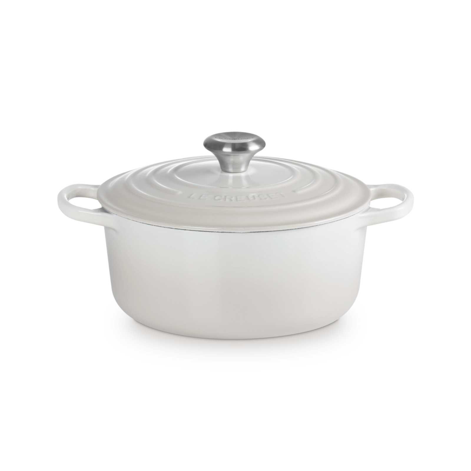 Le Creuset Signature Cast Iron Round Casserole 24cm Meringue