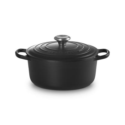 Le Creuset Signature Cast Iron Round Casserole 24cm Satin Black