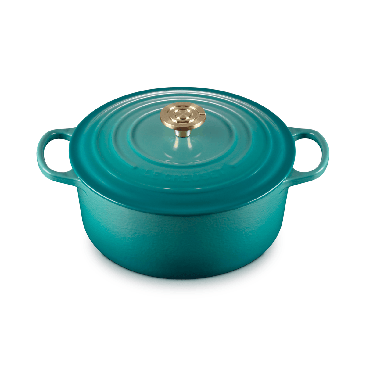 Le Creuset Signature Cast Iron Round Casserole 26cm Bleu Riviera