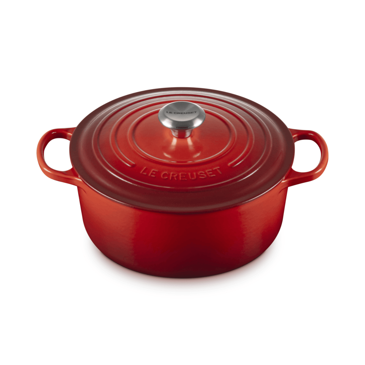 Le Creuset Signature Cast Iron Round Casserole 26cm Cerise