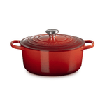 Le Creuset Signature Cast Iron Round Casserole 26cm Cerise