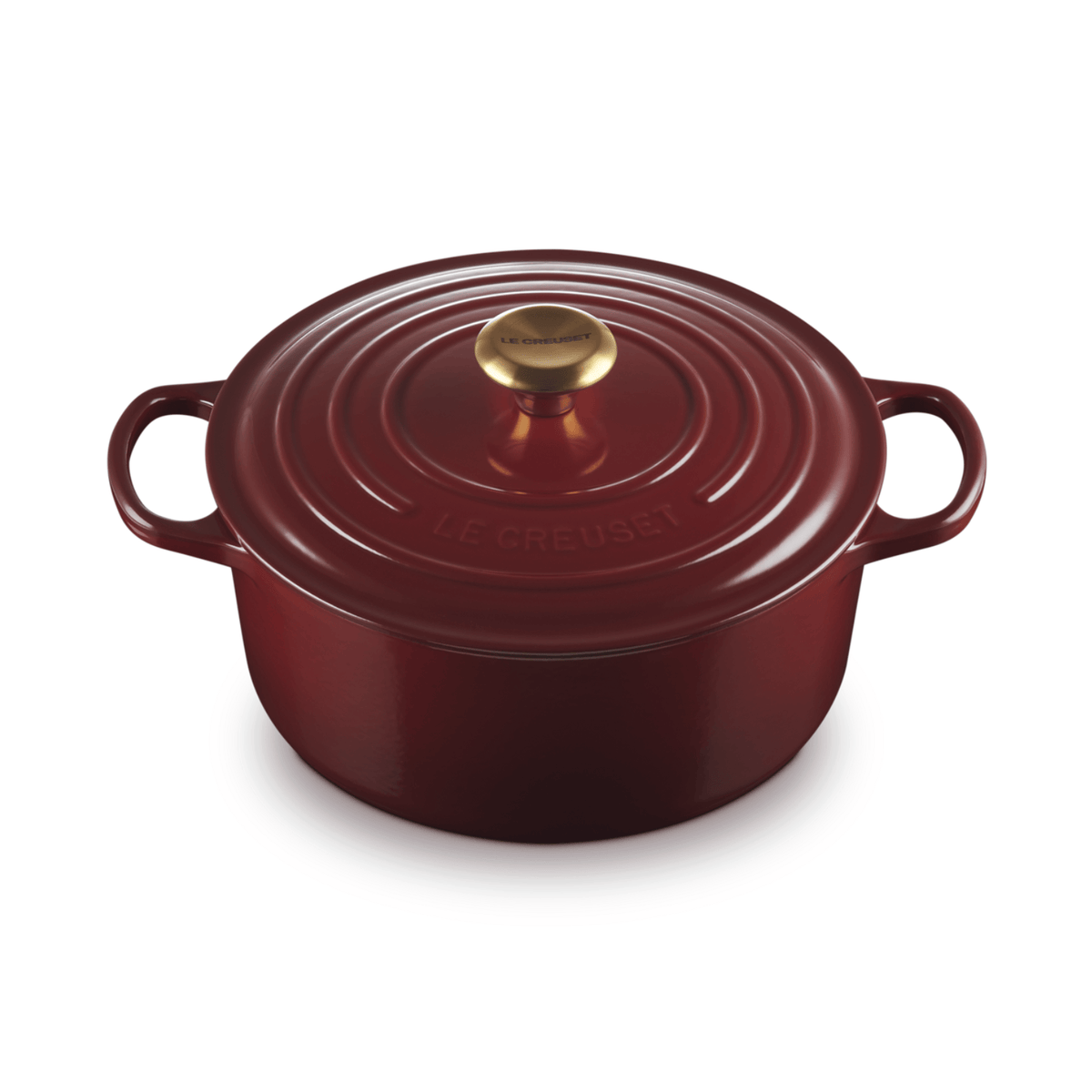 Le Creuset Signature Cast Iron Round Casserole 26cm Garnet