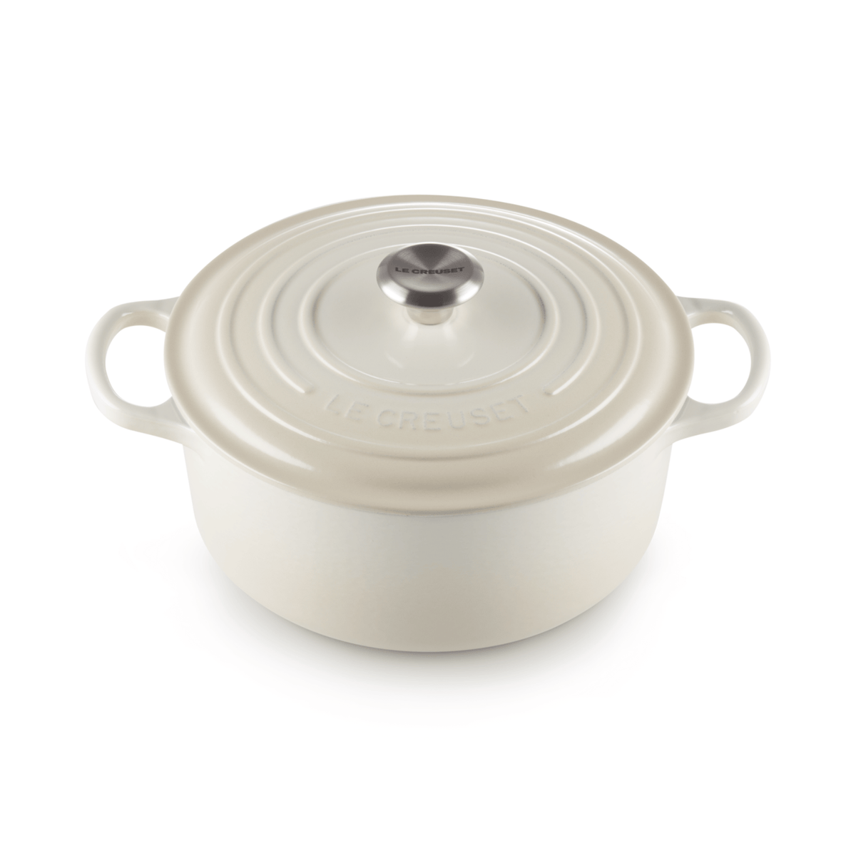 Le Creuset Signature Cast Iron Round Casserole 26cm Meringue