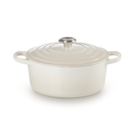 Le Creuset Signature Cast Iron Round Casserole 26cm Meringue