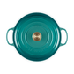 Le Creuset Signature Cast Iron Round Casserole 28cm Bleu Riviera