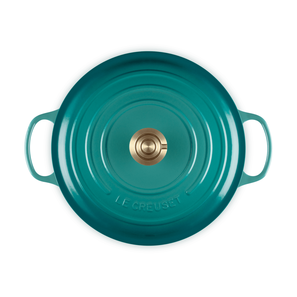 Le Creuset Signature Cast Iron Round Casserole 28cm Bleu Riviera