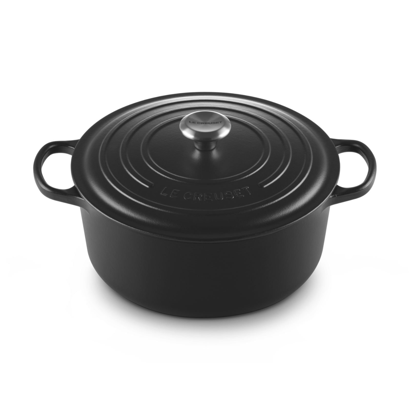 Le Creuset Signature Cast Iron Round Casserole 28cm Satin Black
