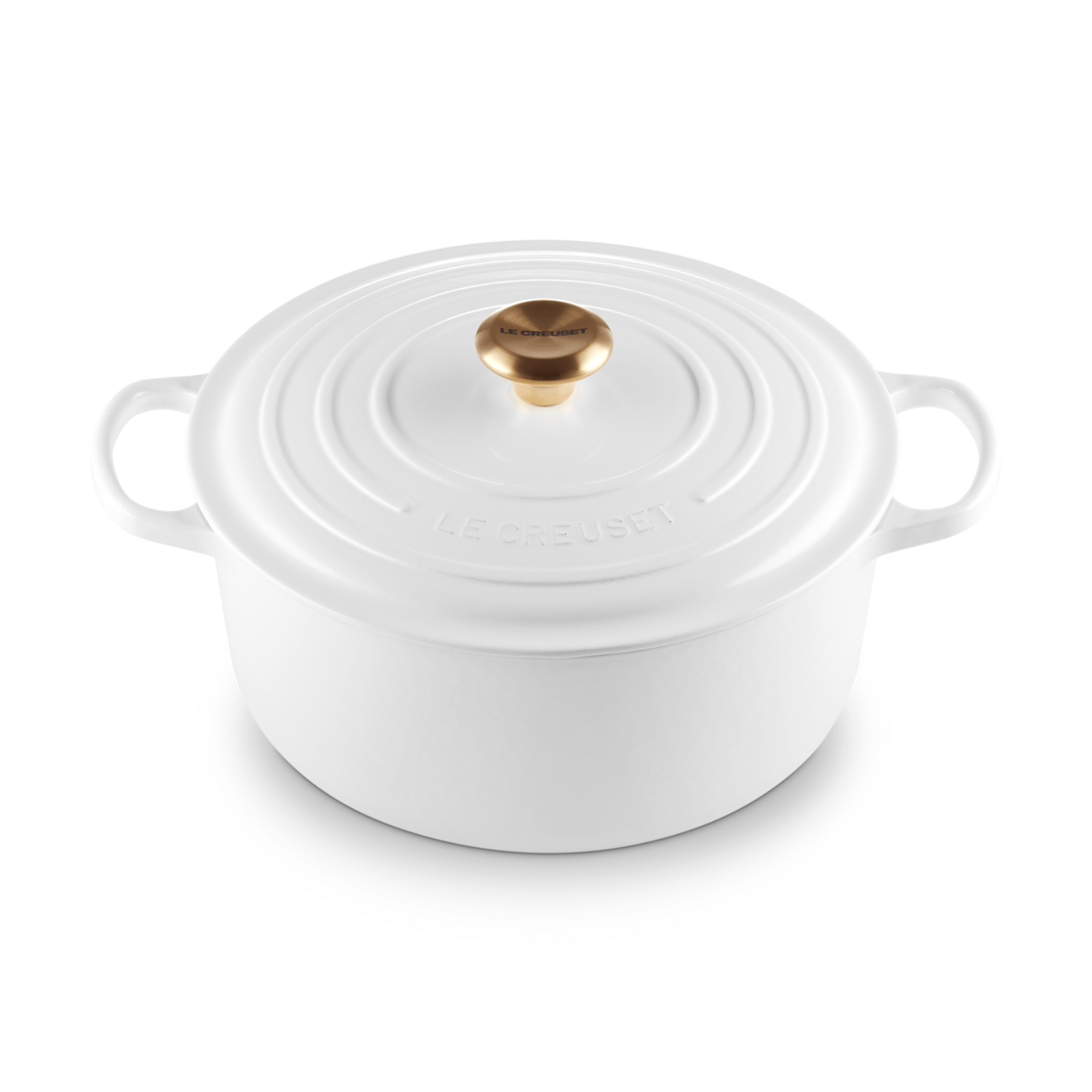 Le Creuset Signature Cast Iron Round Casserole 28cm White