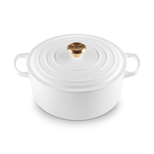 Le Creuset Signature Cast Iron Round Casserole 28cm White