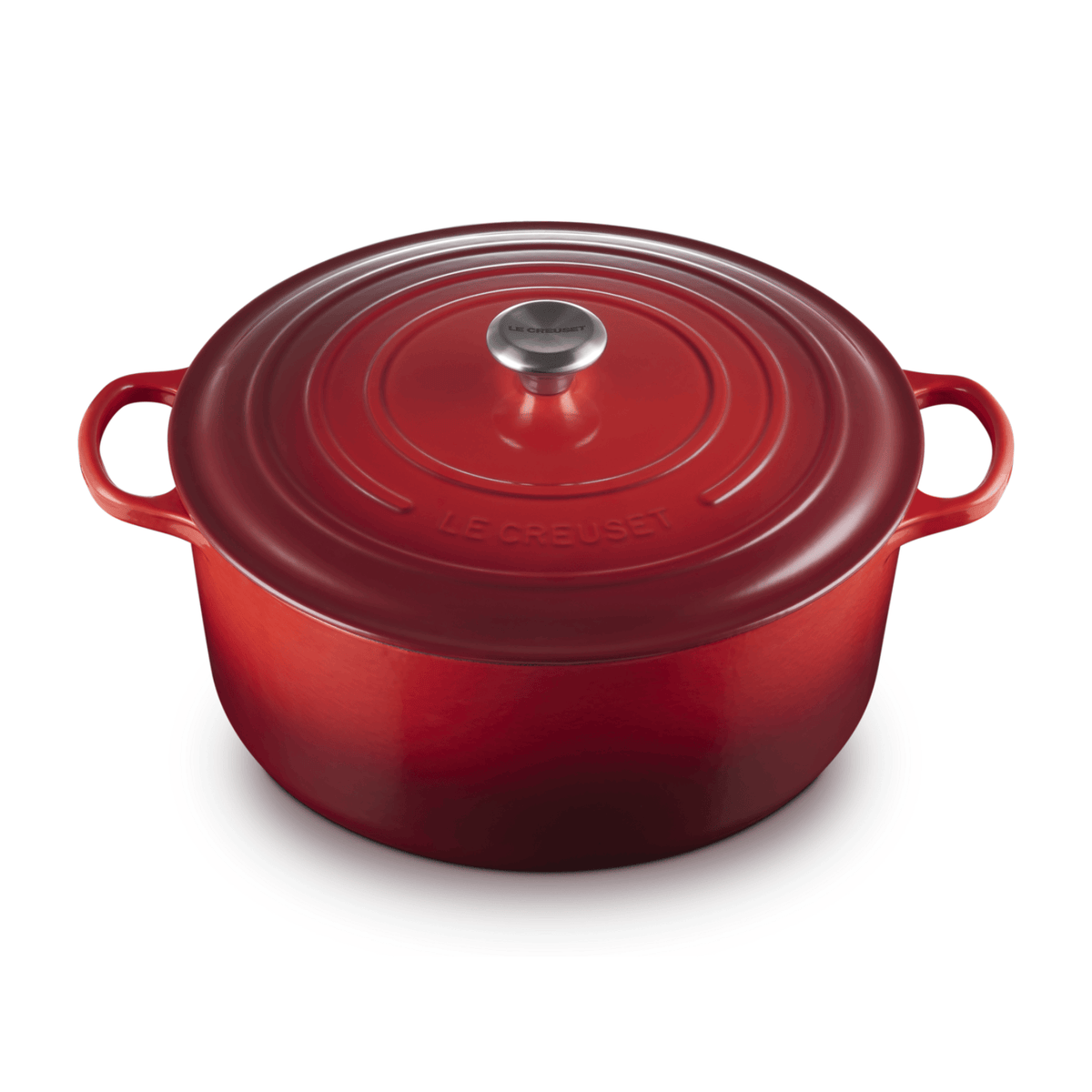 Le Creuset Signature Cast Iron Round Casserole 34cm Cerise