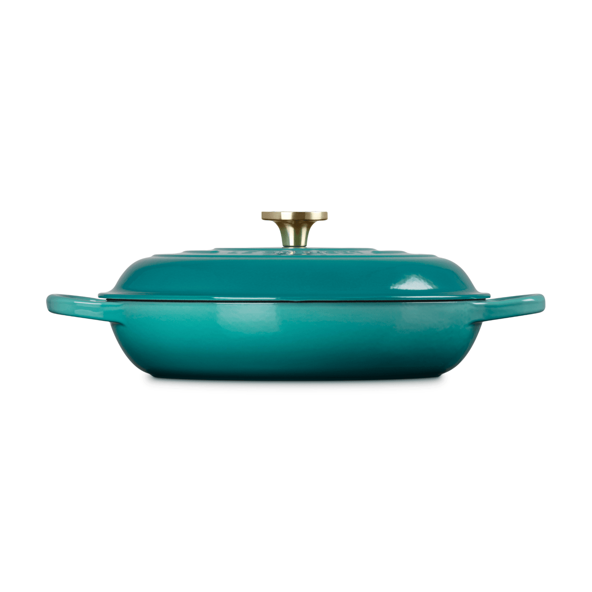 Le Creuset Signature Cast Iron Shallow Casserole 30cm Bleu Riviera