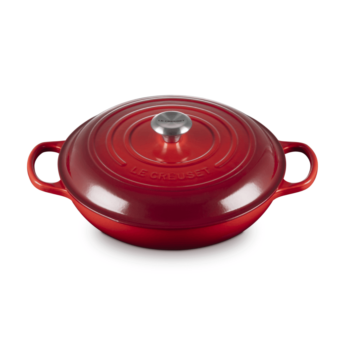 Le Creuset Signature Cast Iron Shallow Casserole 30cm Cerise