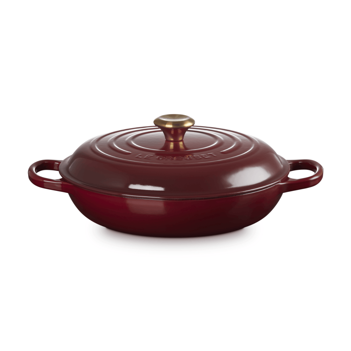 Le Creuset Signature Cast Iron Shallow Casserole 30cm Garnet