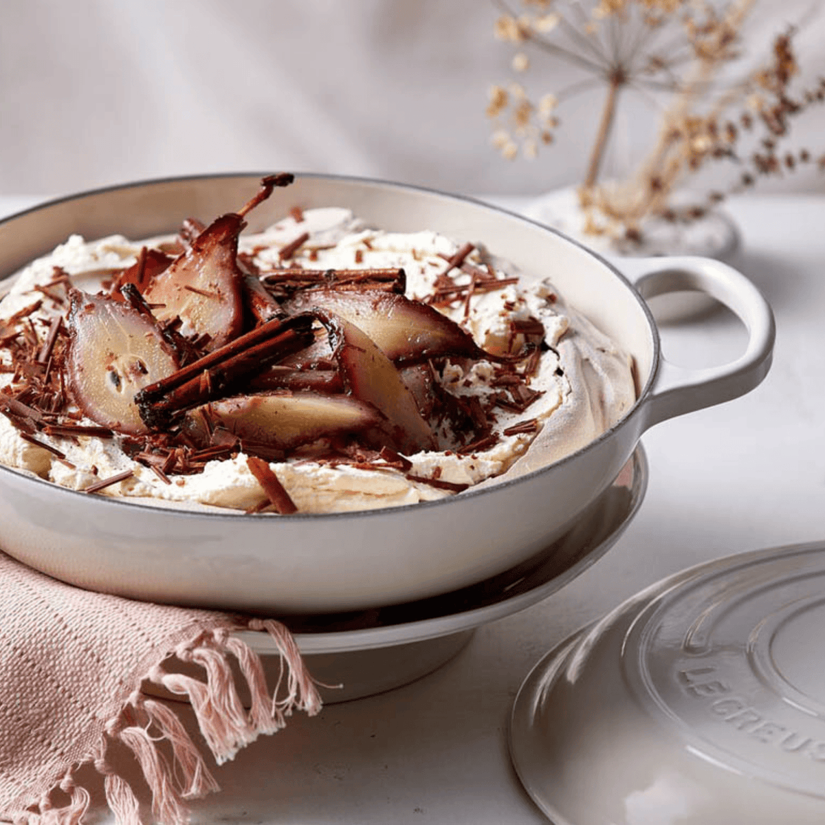Le Creuset Signature Cast Iron Shallow Casserole 30cm Meringue