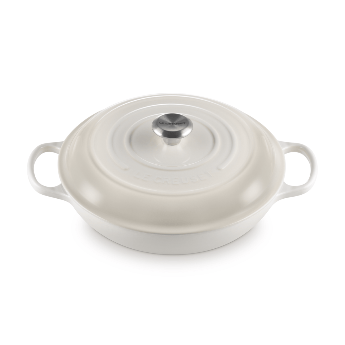 Le Creuset Signature Cast Iron Shallow Casserole 30cm Meringue