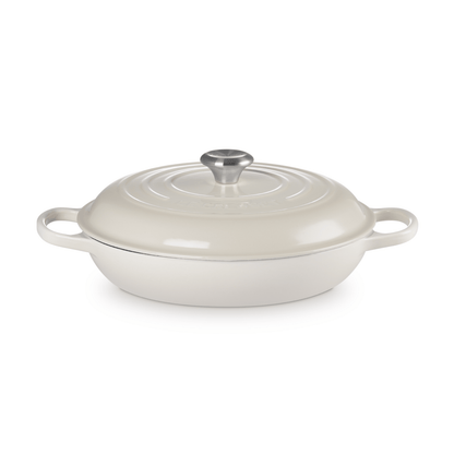 Le Creuset Signature Cast Iron Shallow Casserole 30cm Meringue