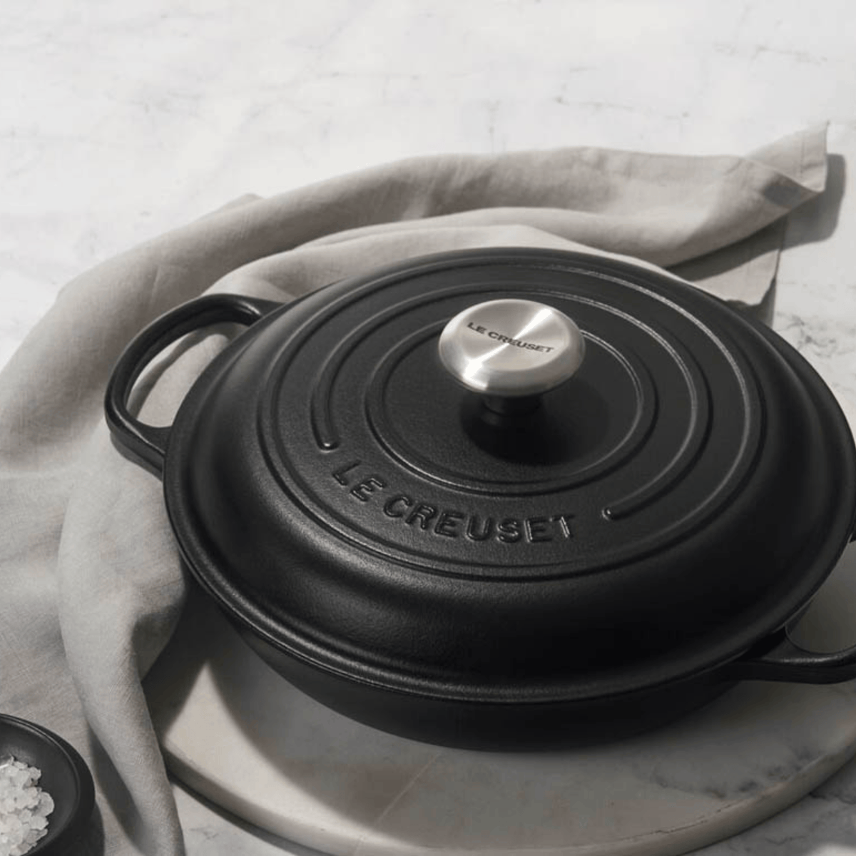 Le Creuset Signature Cast Iron Shallow Casserole 30cm Satin Black