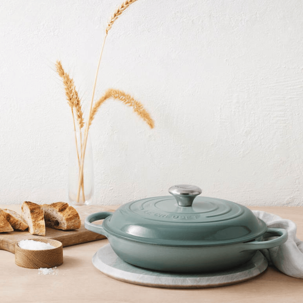Le Creuset Signature Cast Iron Shallow Casserole 30cm Sea Salt