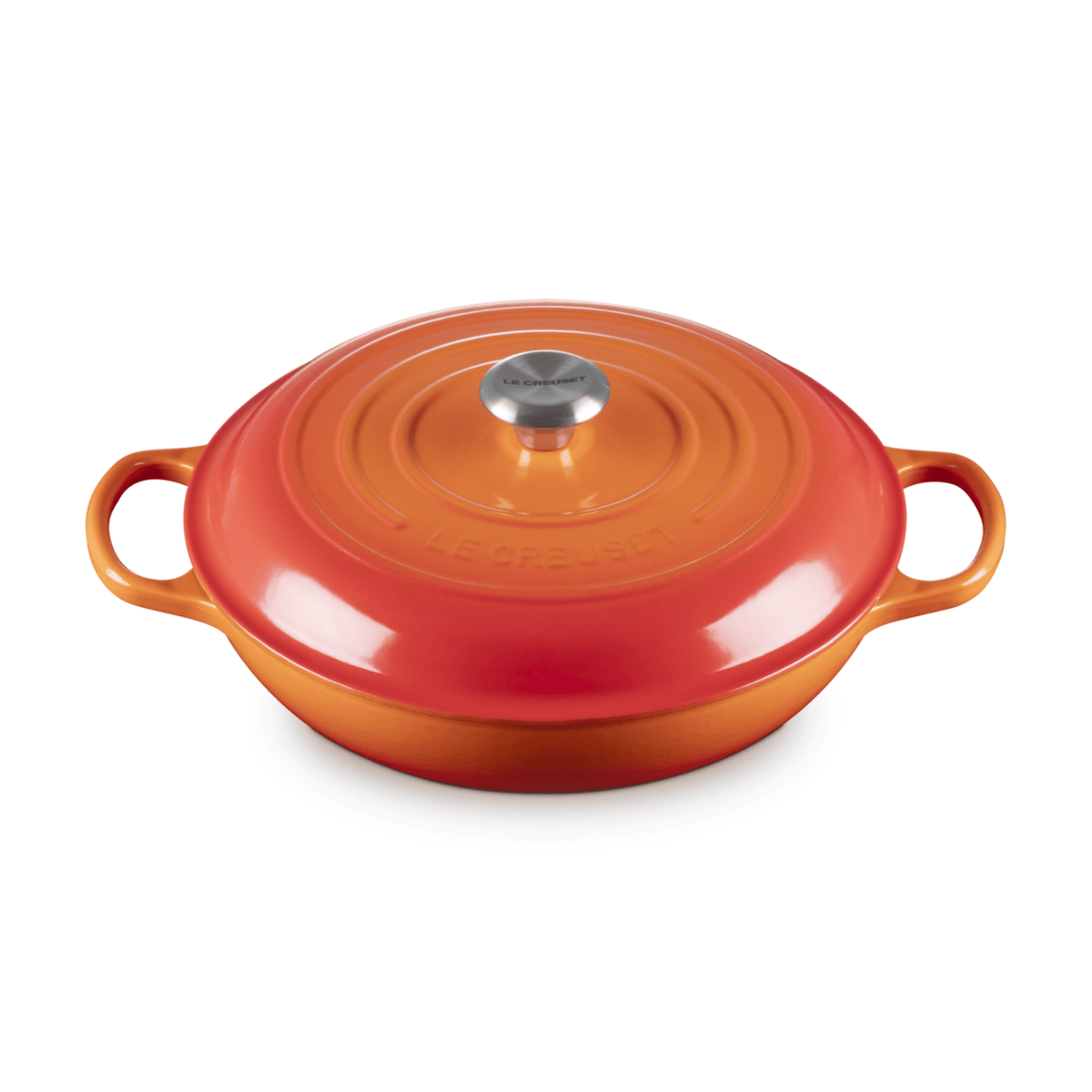 Le Creuset Signature Cast Iron Shallow Casserole 30cm Volcanic Flame