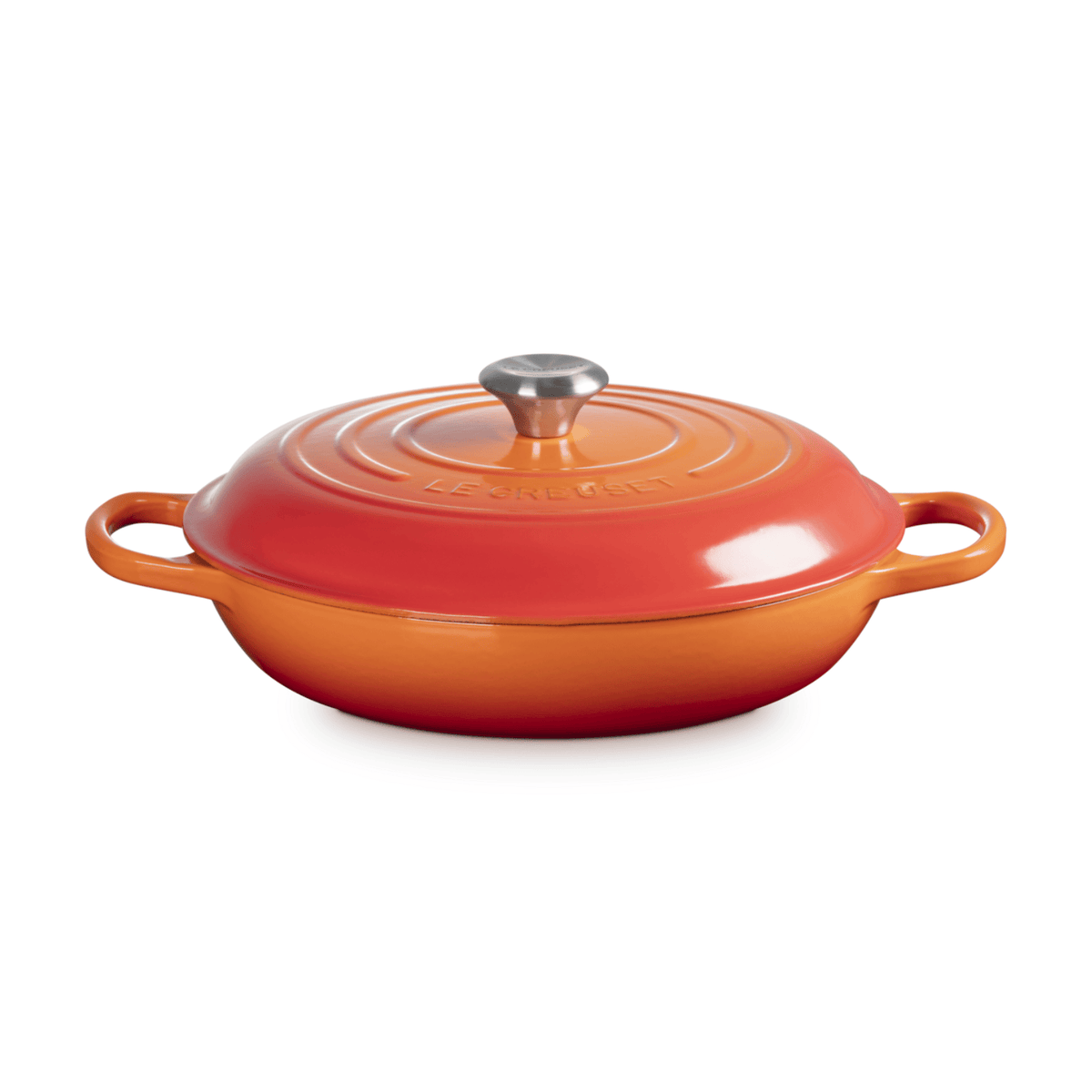 Le Creuset Signature Cast Iron Shallow Casserole 30cm Volcanic Flame