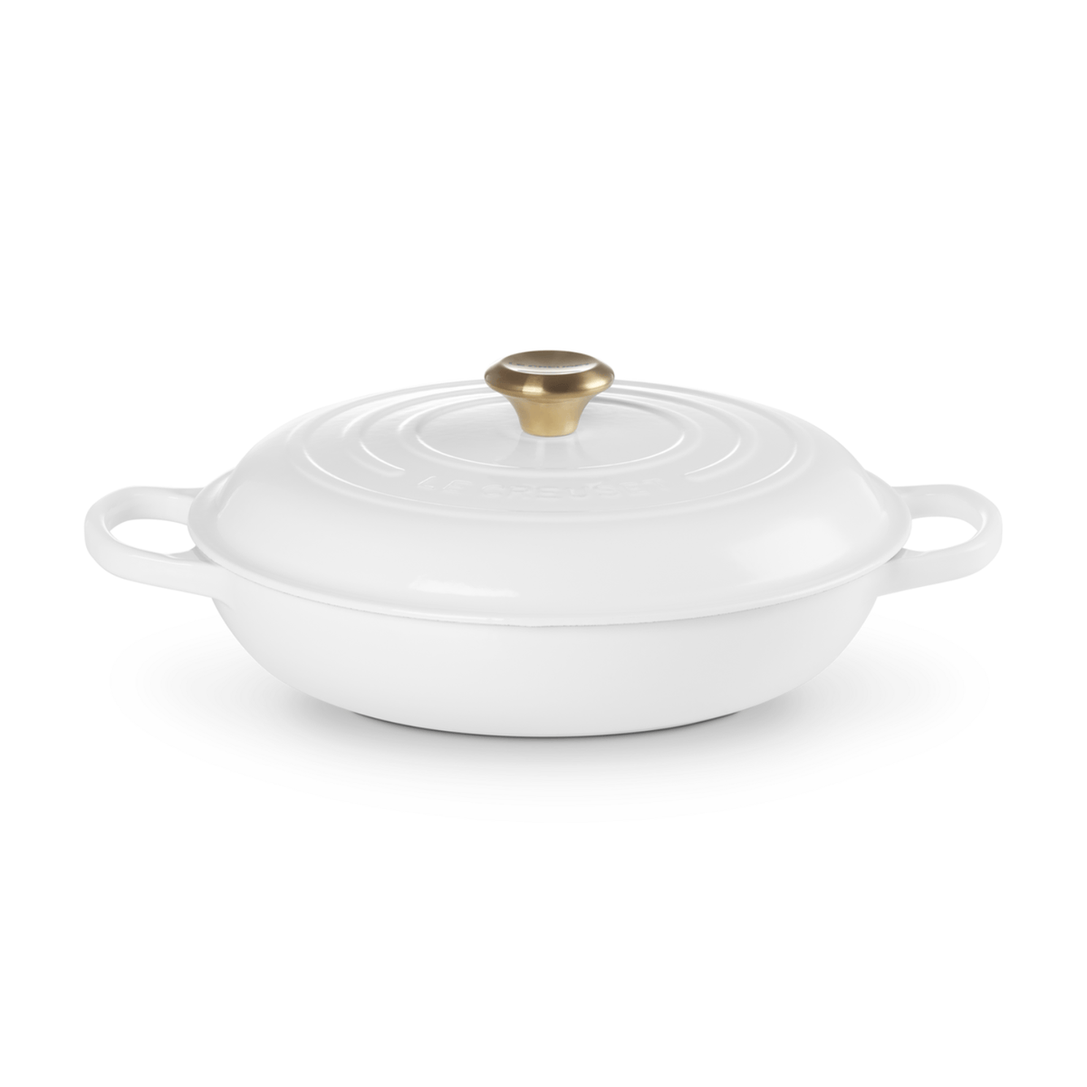 Le Creuset Signature Cast Iron Shallow Casserole 30cm White