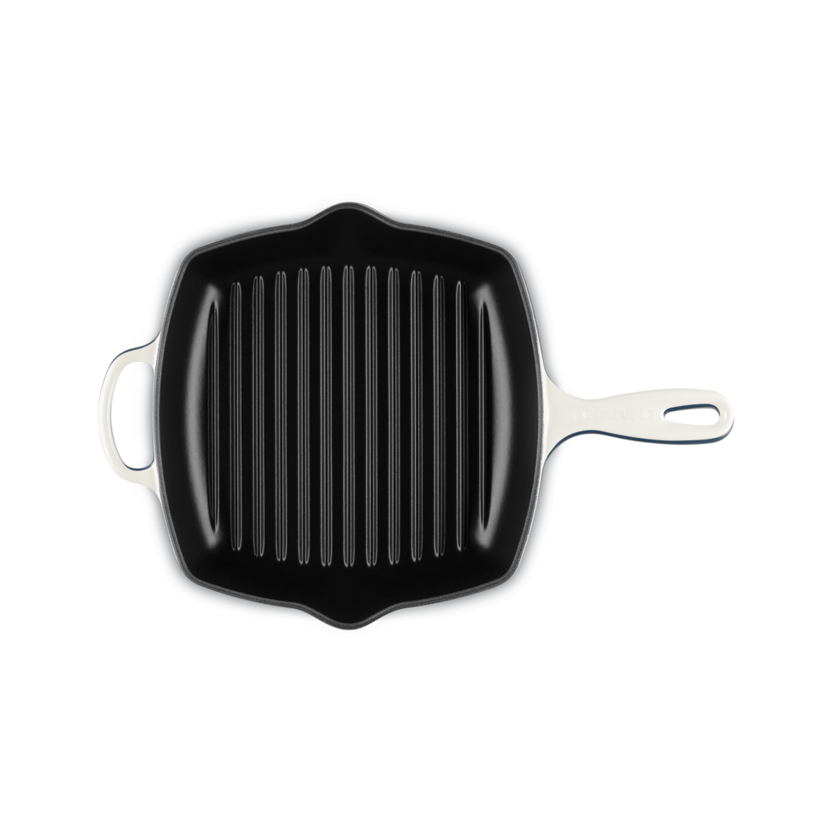 Le Creuset Signature Cast Iron Square Grillit 26cm Meringue