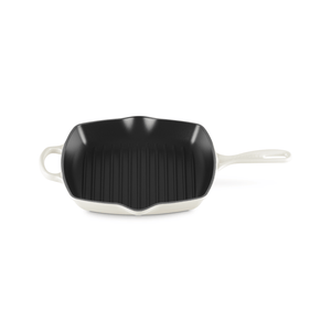 Le Creuset Signature Cast Iron Square Grillit 26cm Meringue