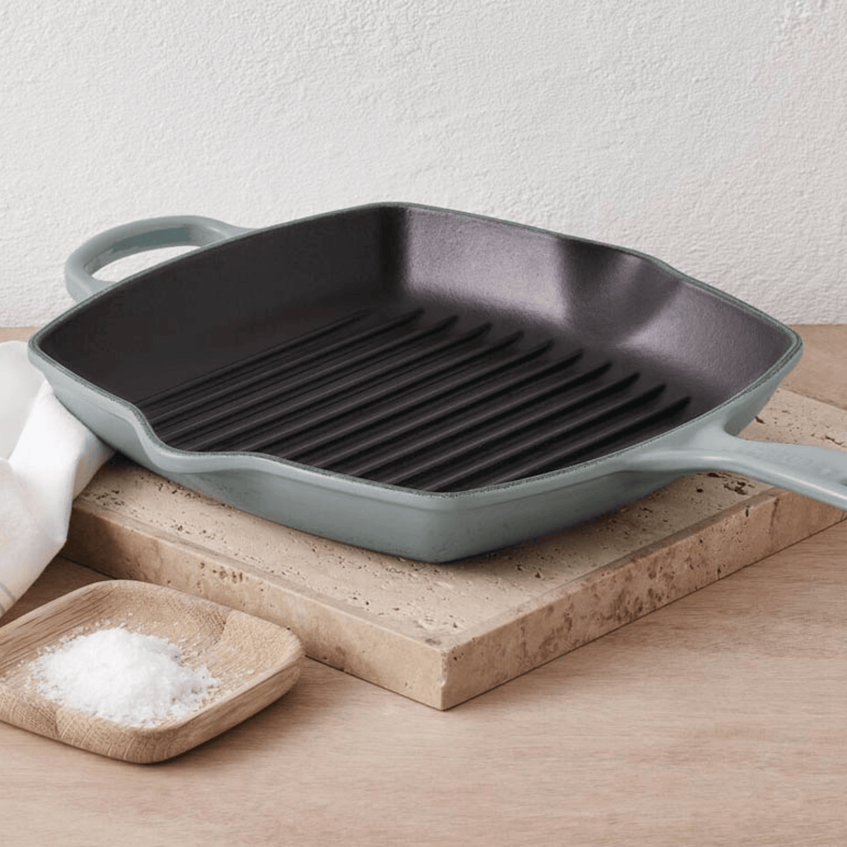 Le Creuset Signature Cast Iron Square Grillit 26cm Sea Salt