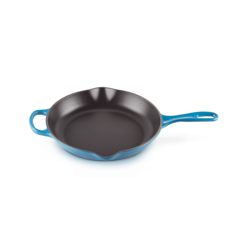 Le Creuset Signature Collection Cast Iron Round Skillet 30cm Marseille Blue The Homestore Auckland