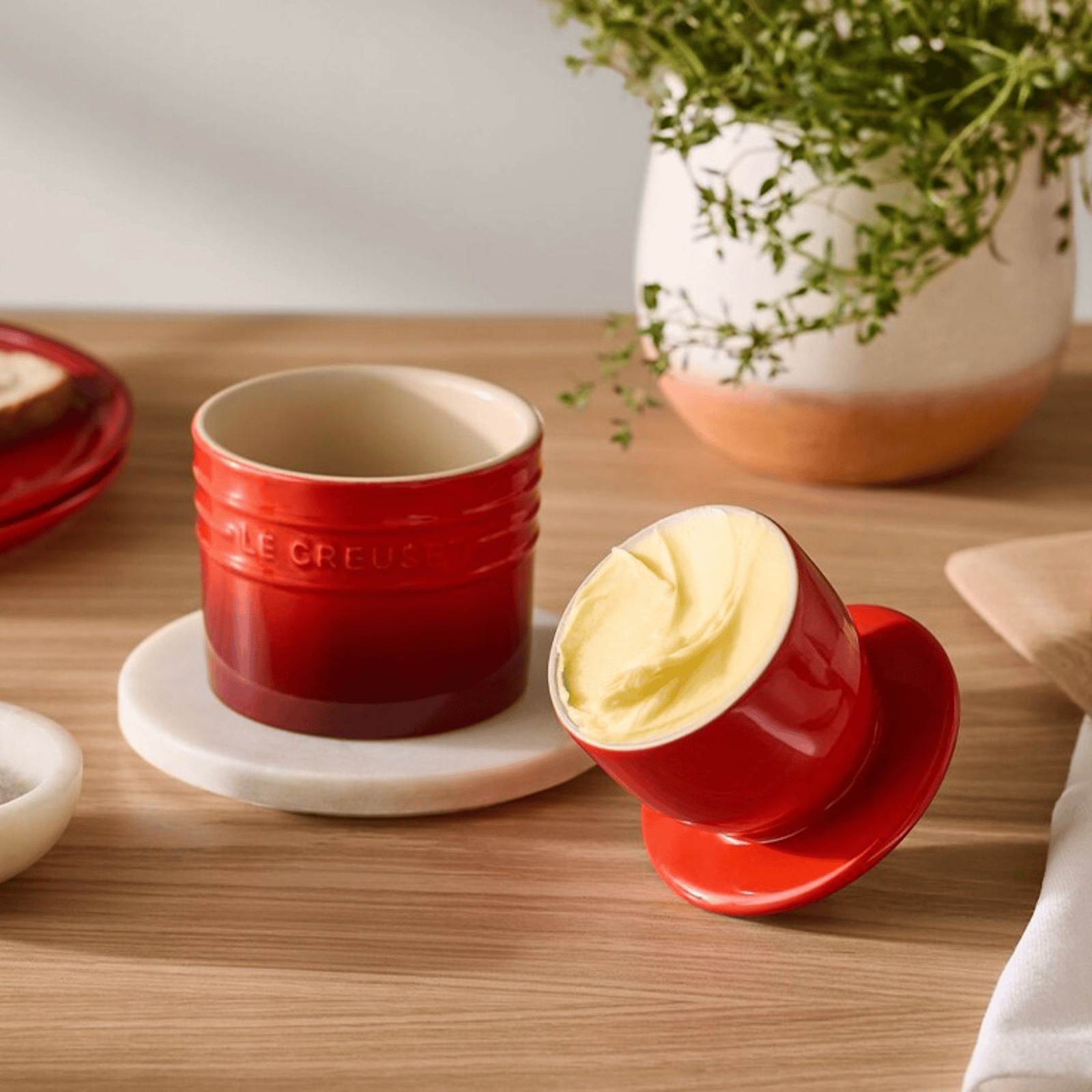 Le Creuset Stoneware Butter Crock Cerise