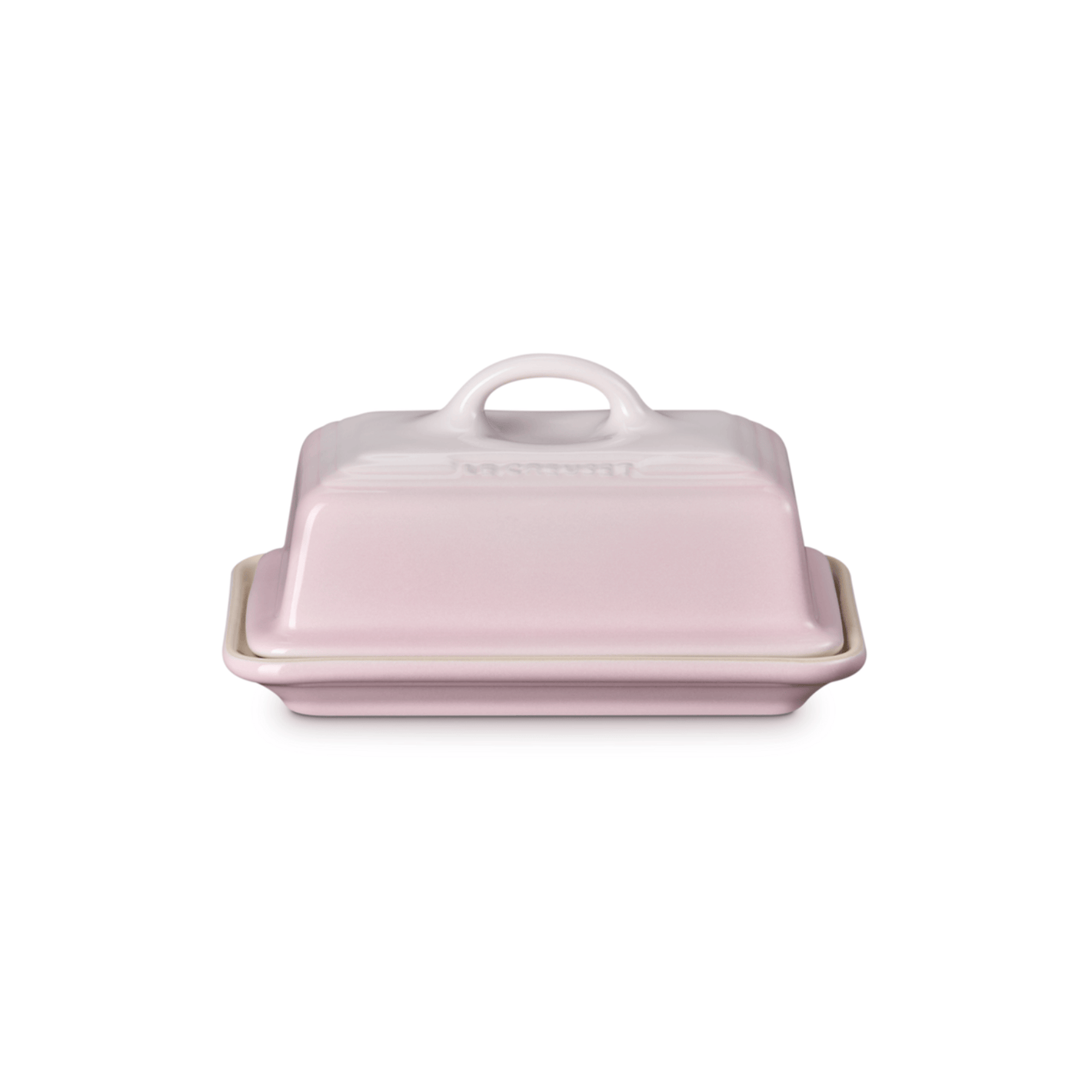 Le Creuset Stoneware Butter Dish Shell Pink