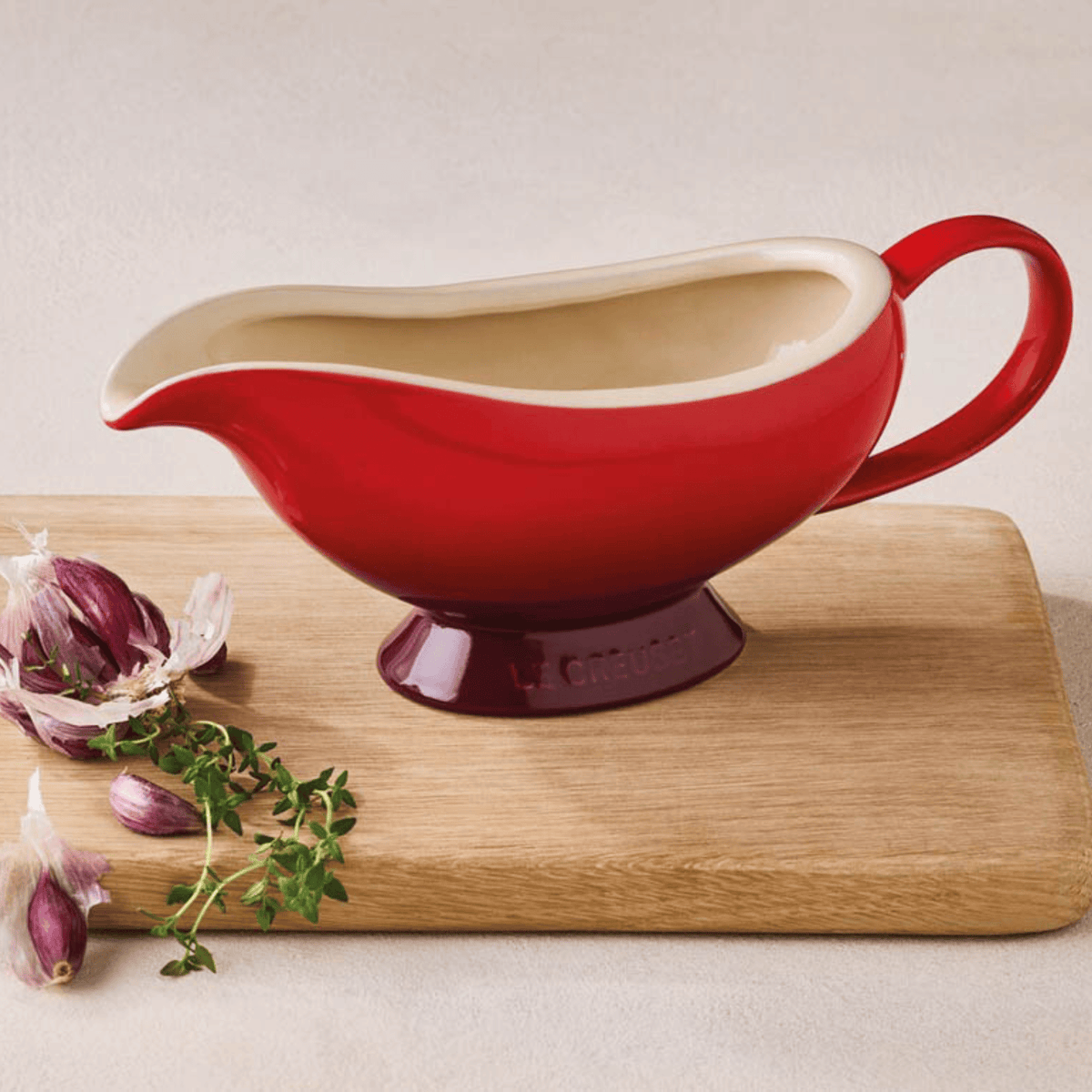Le Creuset Stoneware Gravy Jug 460ml Cerise