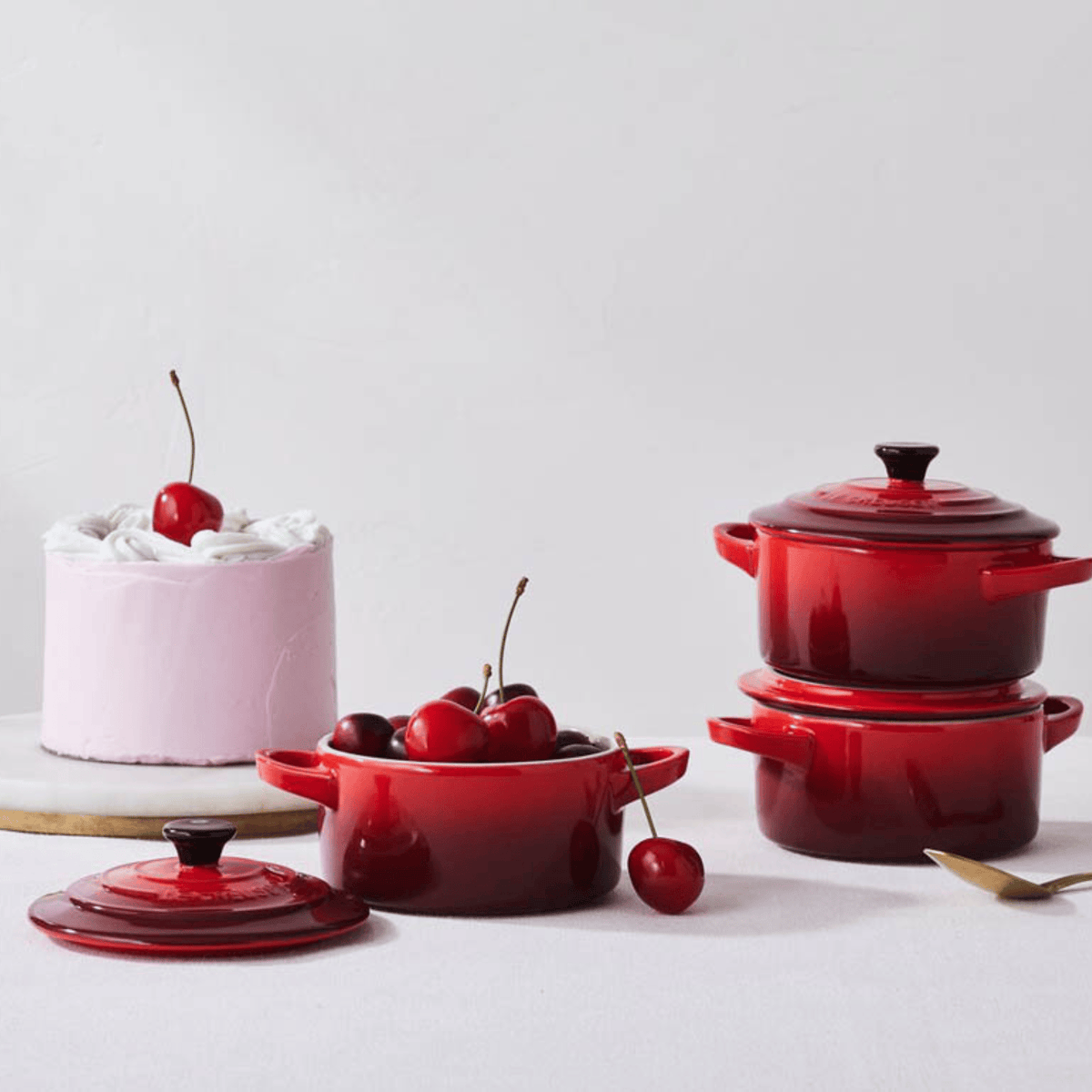 Le Creuset Stoneware Mini Casserole 10cm Cerise