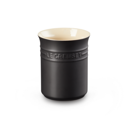 Le Creuset Stoneware Small Utensil Jar Satin Black