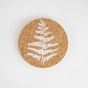 LIGA Cork Coasters Fern Set of 4