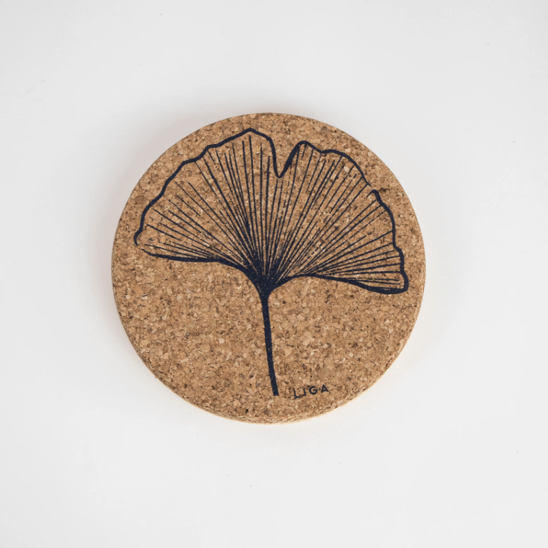 LIGA Cork Coasters Gingko Set of 4