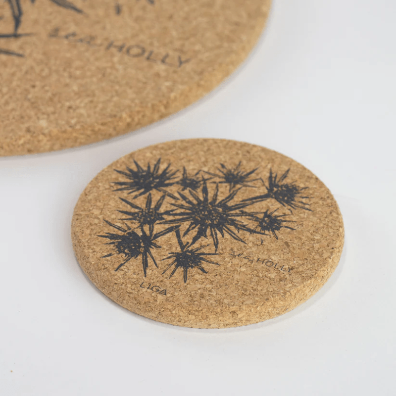 LIGA Cork Coasters Sea Holly Set of 4